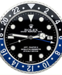 Rolex Batman Style, Black and Blue GMT Wall Clock