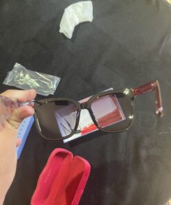 Alternative view of Gucci Black Sunglasses – Iconic Green & Red Stripes – Includes Box & Velvet Case