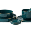 Dinnerware Set Durable Ceramics 9 Piece Plates And Bowls Dinner Sets Dark Green Kitchen Combination Sets Service For 2