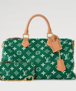 LOUIS VUITTON DARK GREEN 2 Piece BAG SET Speedy P9 Bandoulière 30 (Dark Green)
