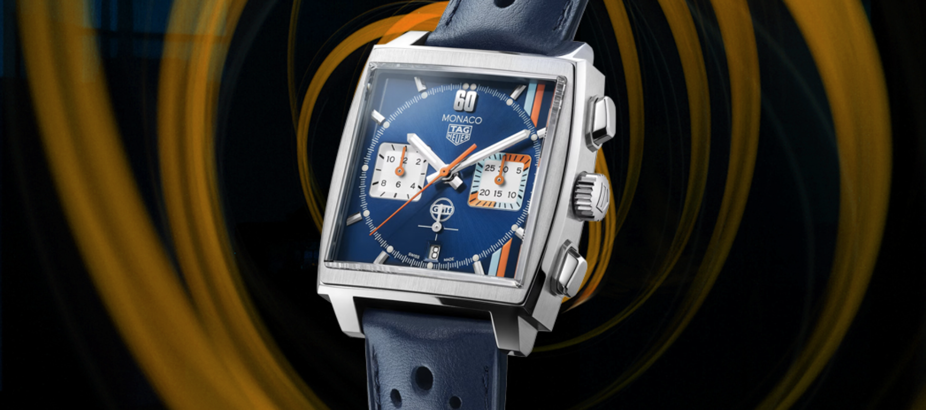 Tag Heuer Monaco X Gulf - Heuer 02 Special Edition 39mm SUPERCLONE - Image 2